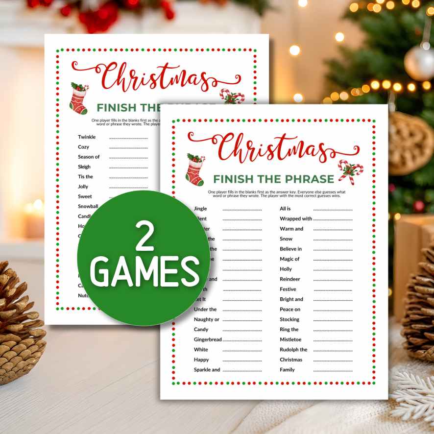 Christmas finish the phrase game