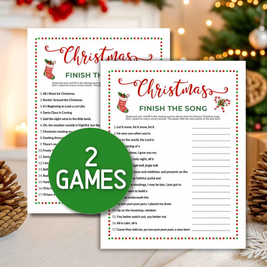 finish the christmas song game