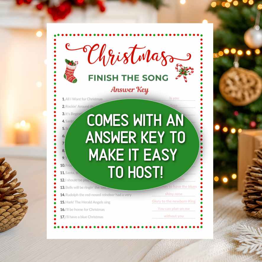 finish the christmas song game with answers