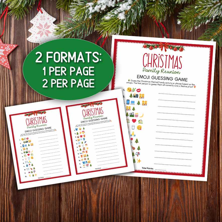 christmas emoji guessing game printable