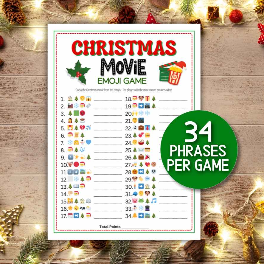 christmas emoji guessing game printable