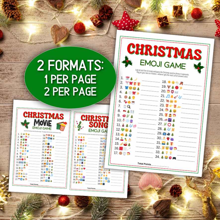 holiday emoji pictionary

