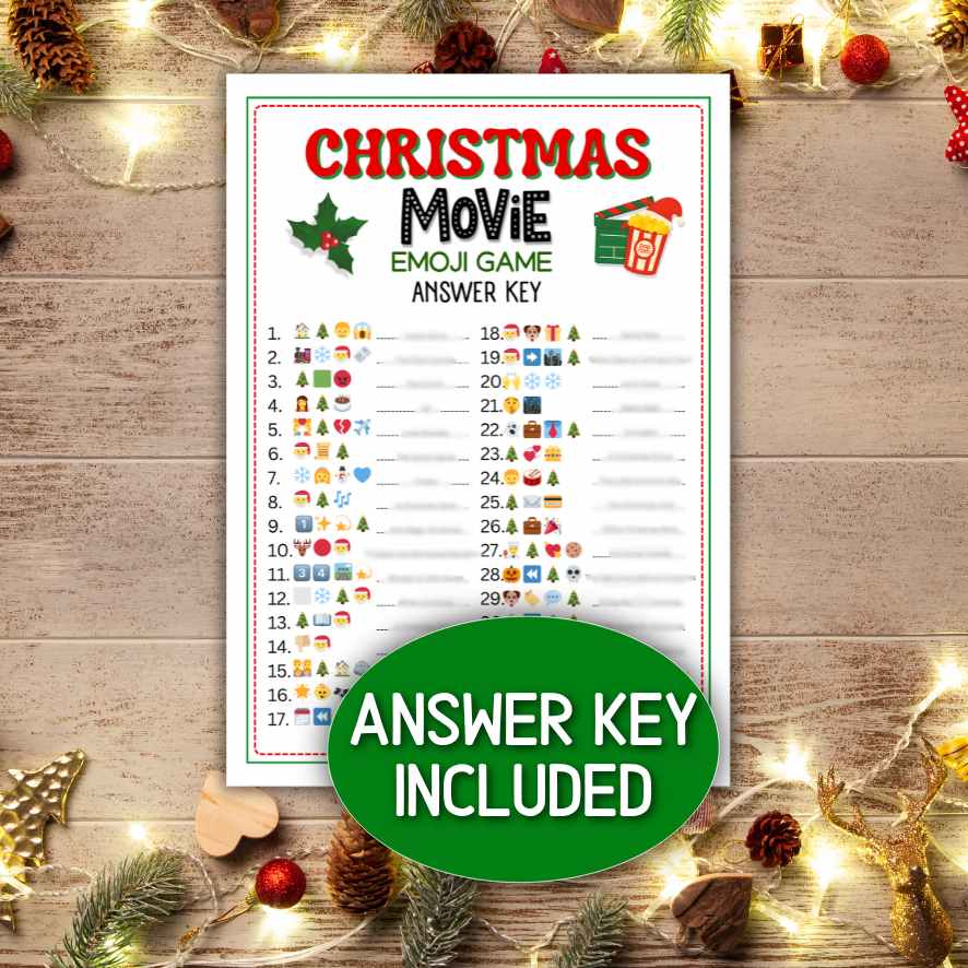 holiday movie emoji pictionary

