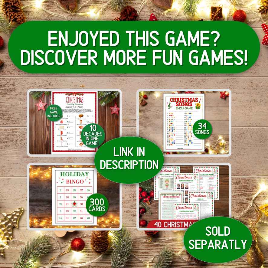 Printable Christmas Party Game
