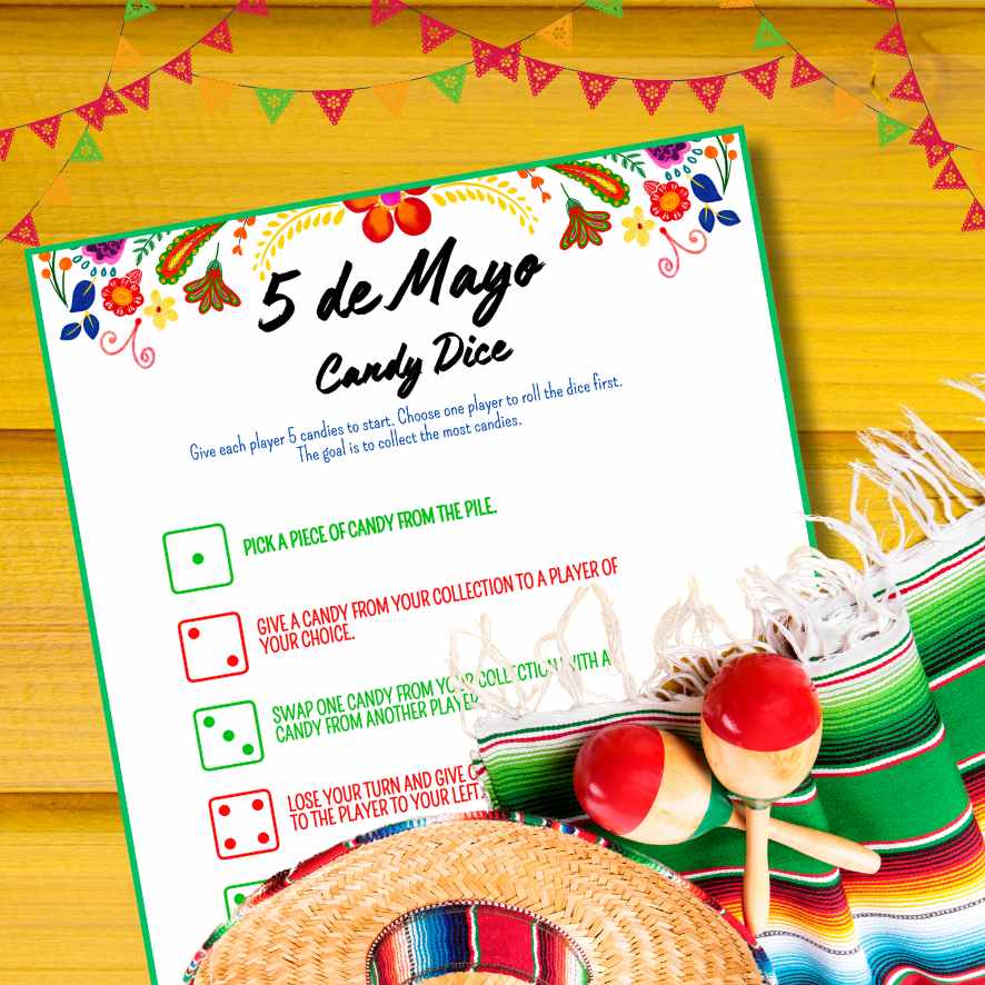 cinco de mayo candy dice game