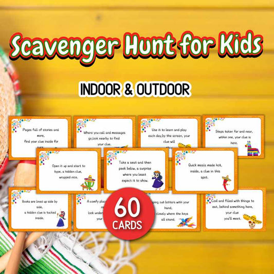 kids mexican party scavenger hunt