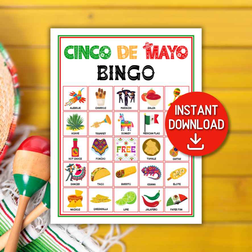 cinco de mayo bingo cards