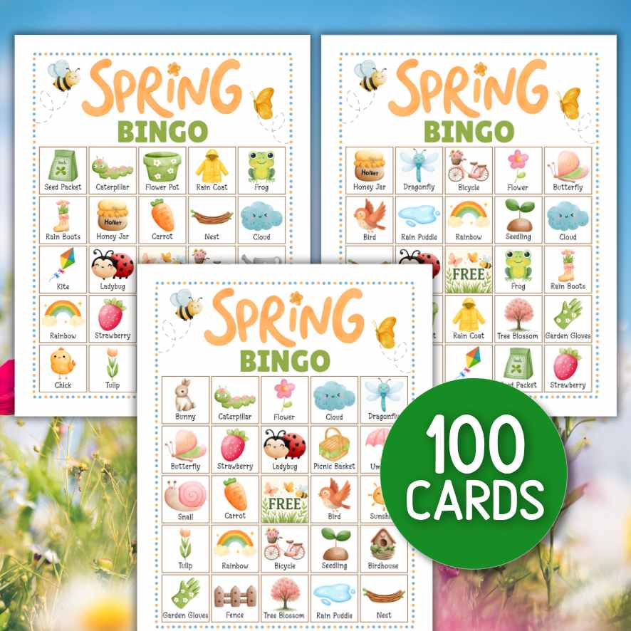 spring bingo game printable

