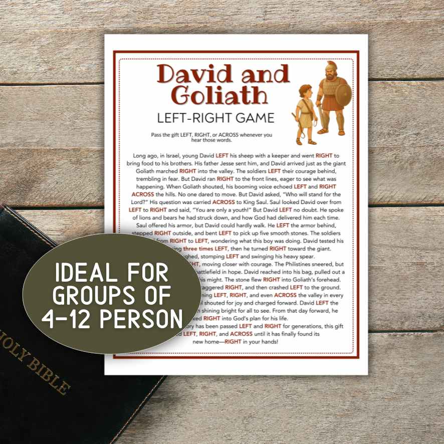 david and goliath game printable