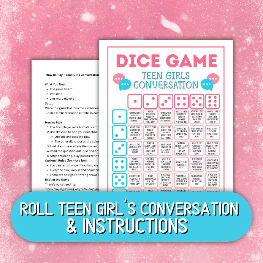 dice questions for teens

