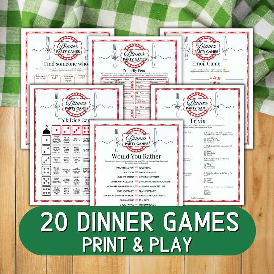printable dinner party games

