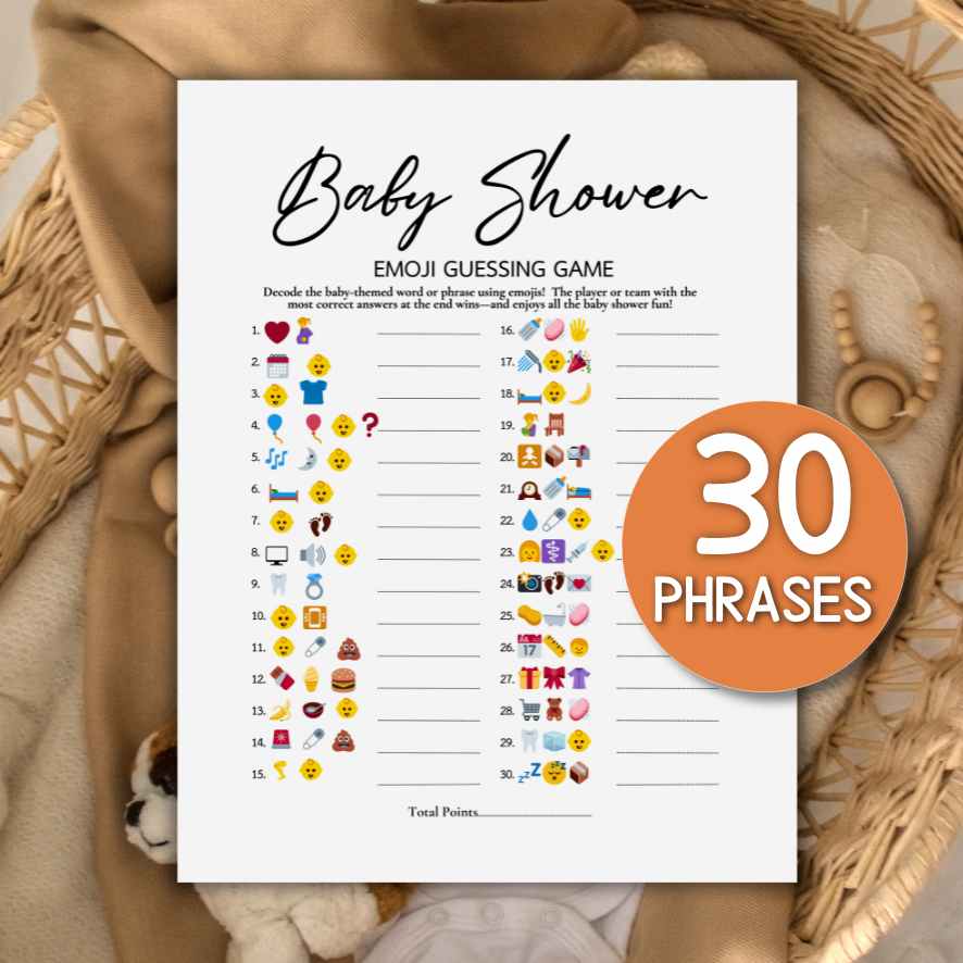 baby shower emoji pictionary