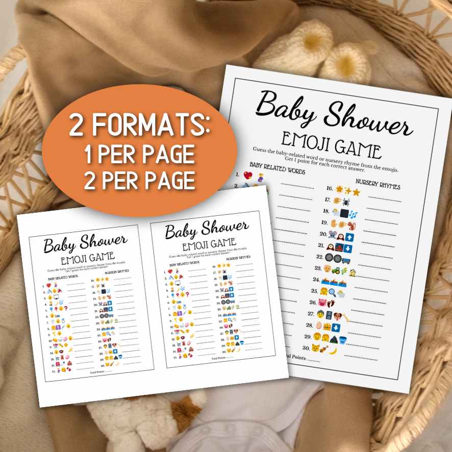 baby shower emoji pictionary