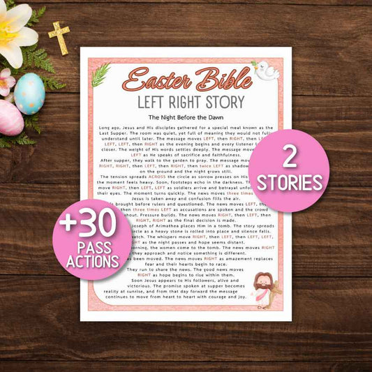 easter bible left right story game