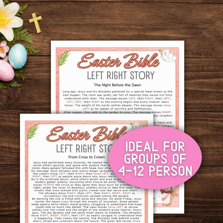 christian easter left right game