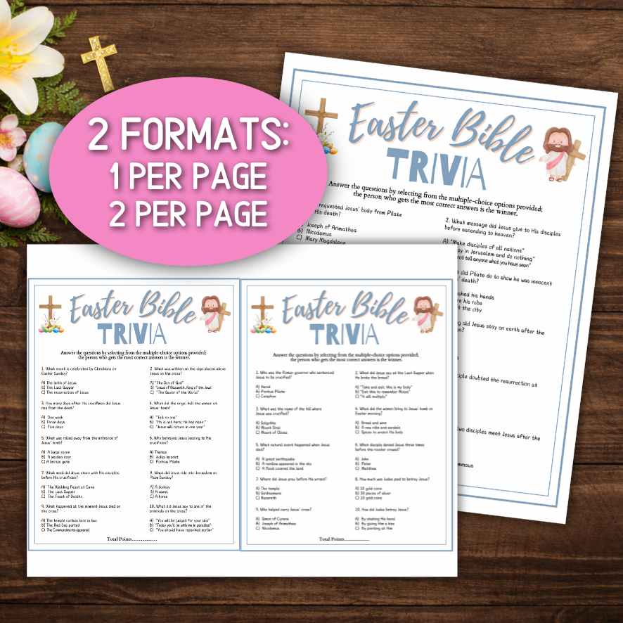 church spring biblical quiz