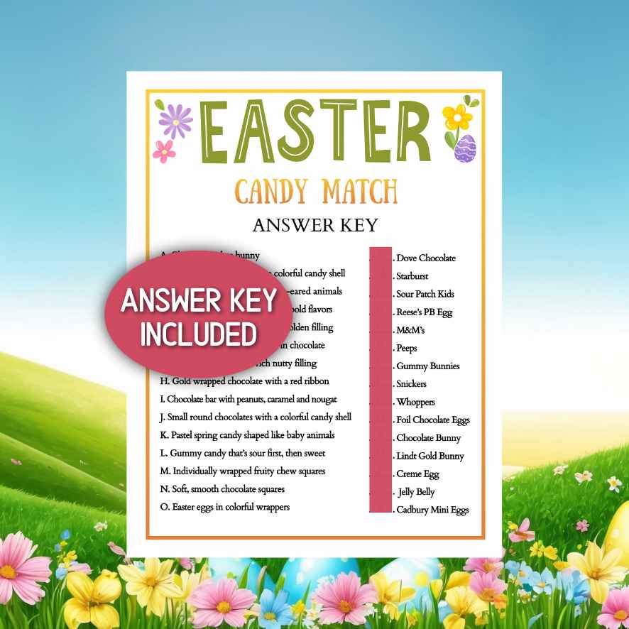 easter candy match game