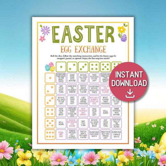 easter egg exchange dice game