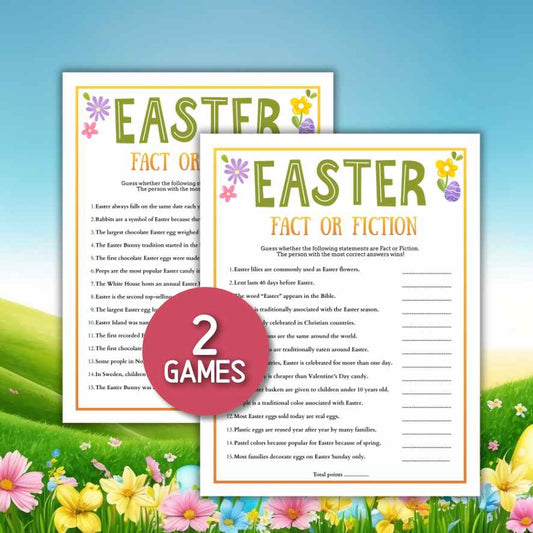 easter fact or fiction printable game