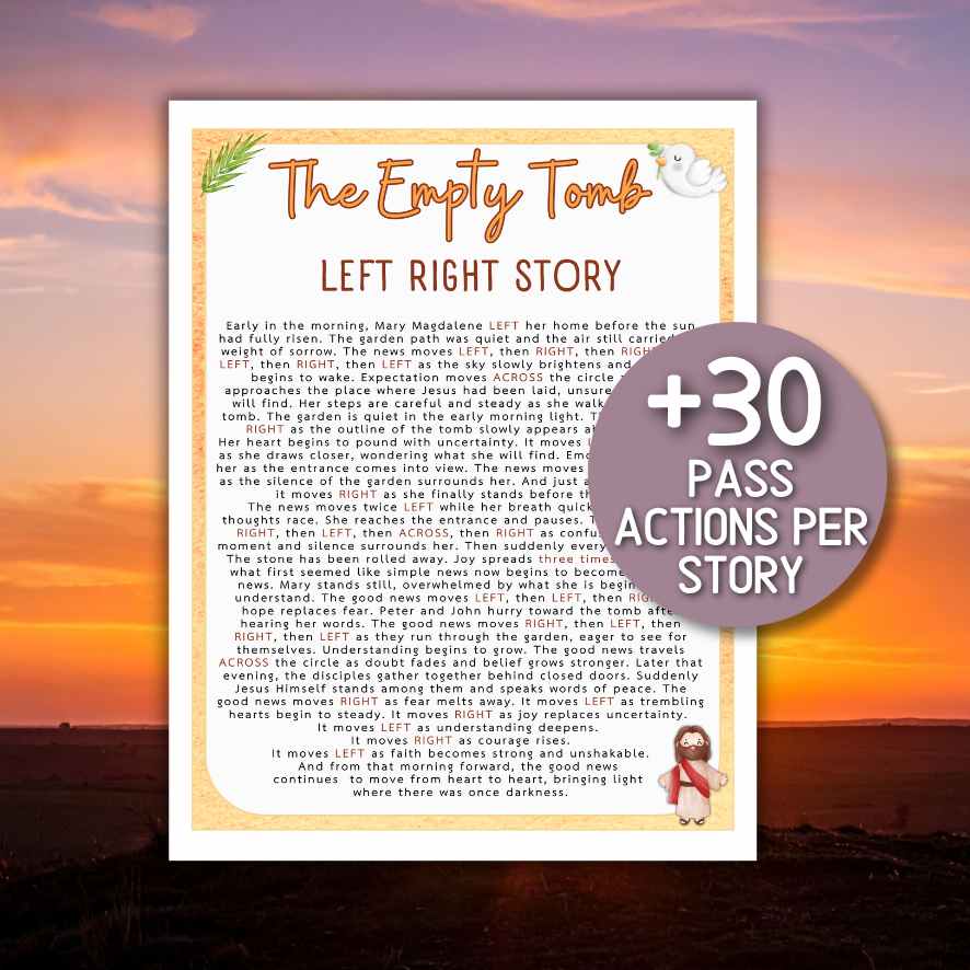 left right easter story game