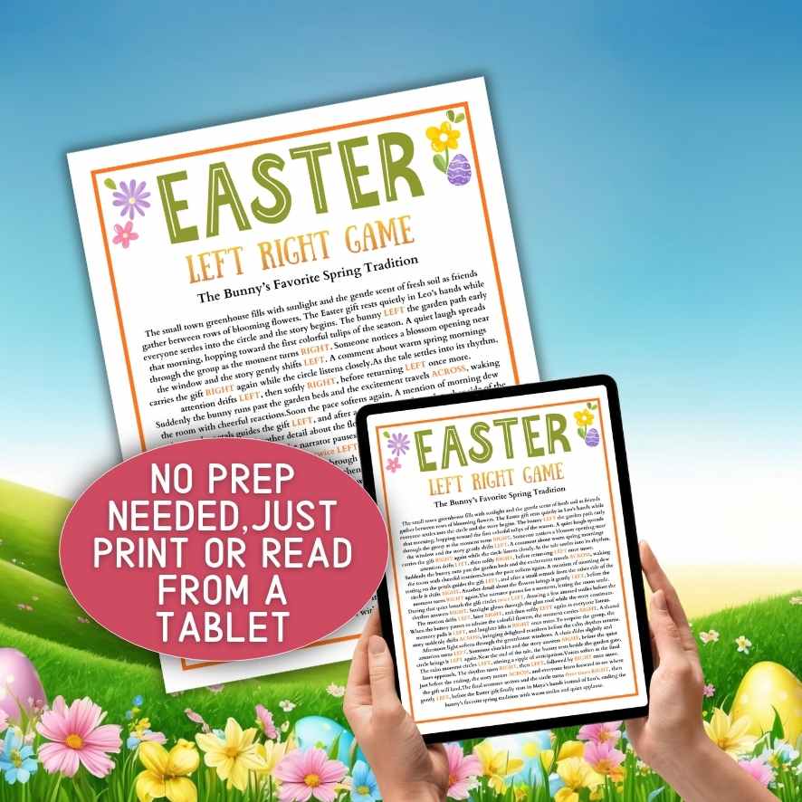 left right story game for easter

