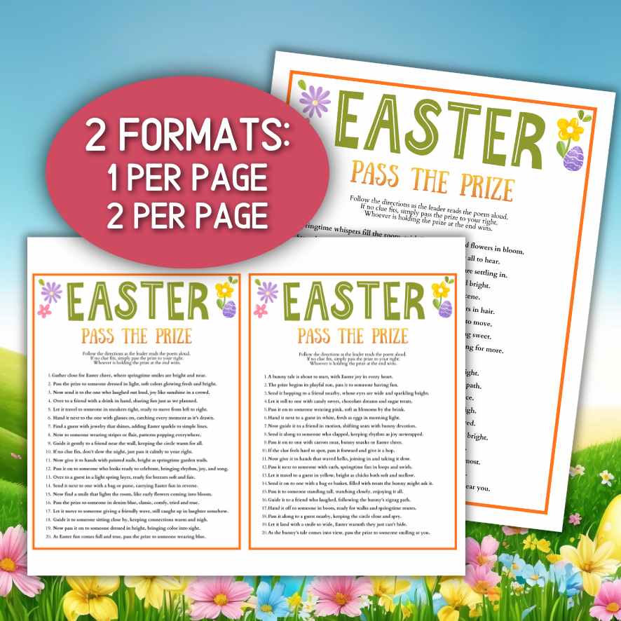easter pass the prize