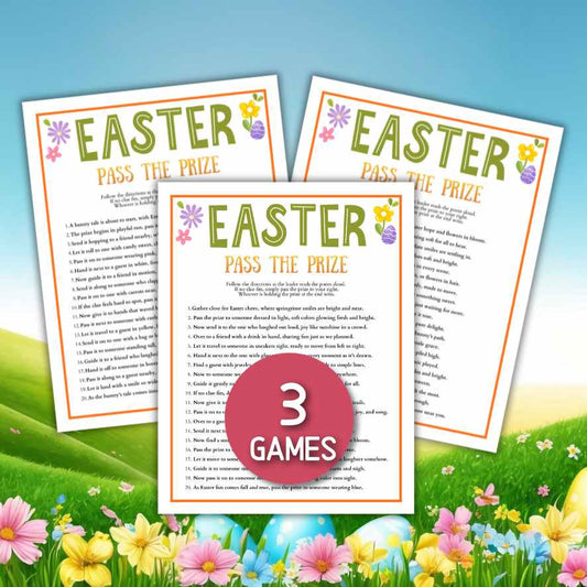 easter pass the prize printable