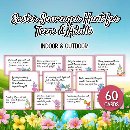 easter scavenger hunt for teens adults printable
