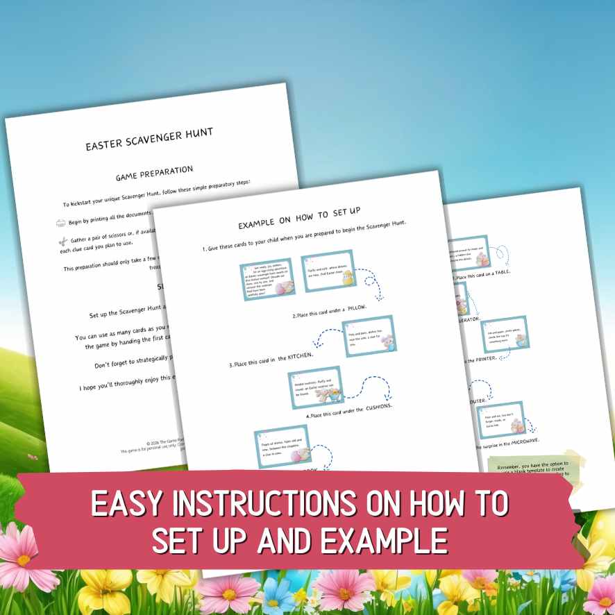 indoor easter scavenger hunt for kids

