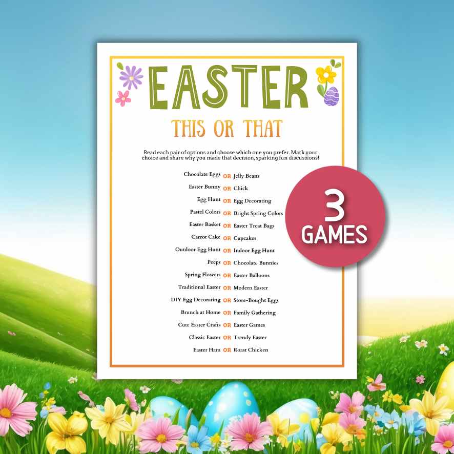 easter this or that game printable