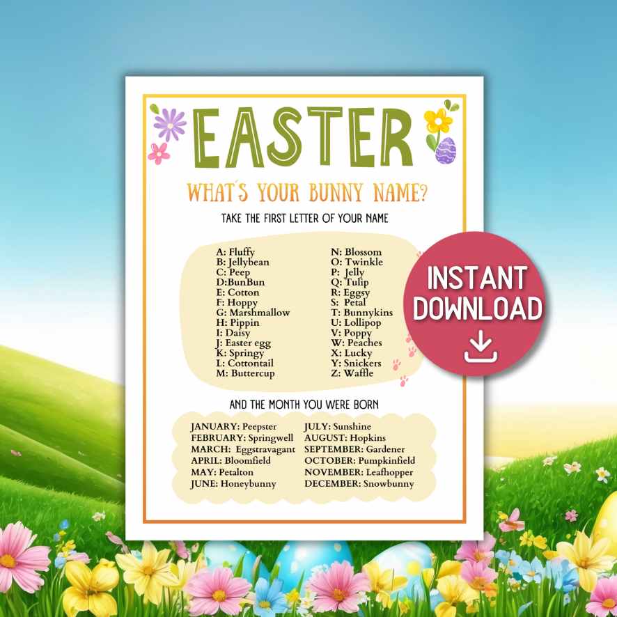 whats your easter bunny name