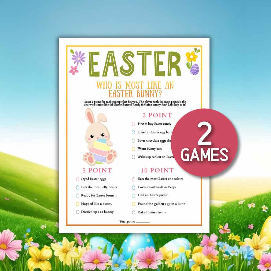 who is most like an easter bunny game