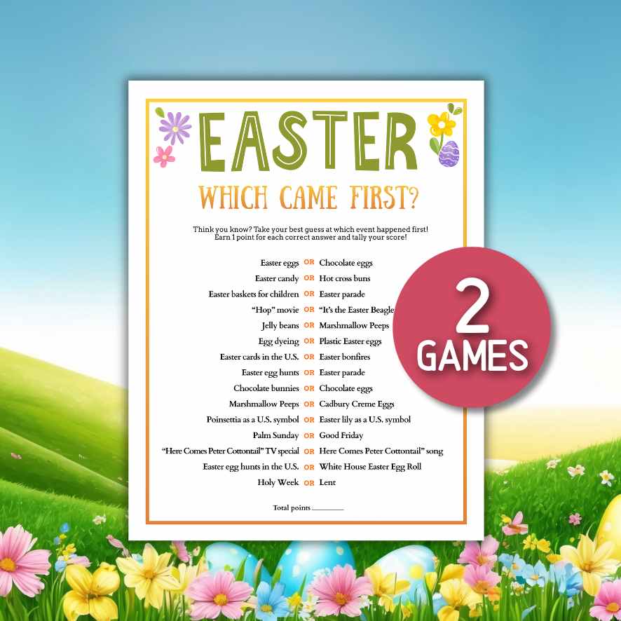easter trivia printable


