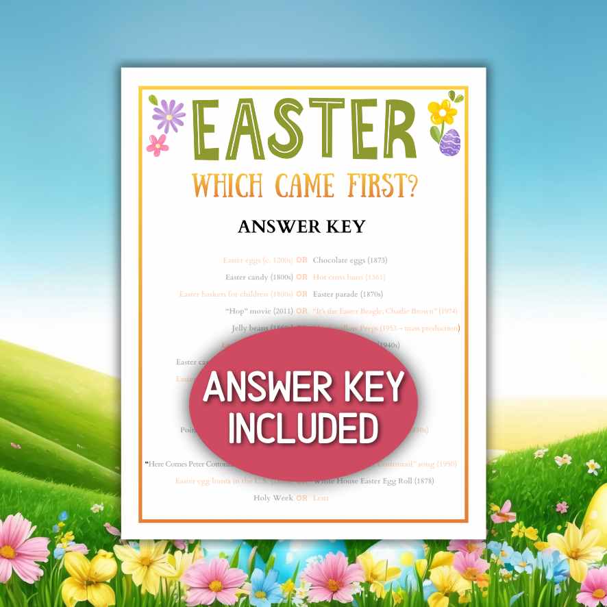 easter questions and answers printable