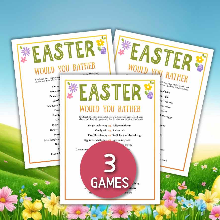 easter would you rather game printable