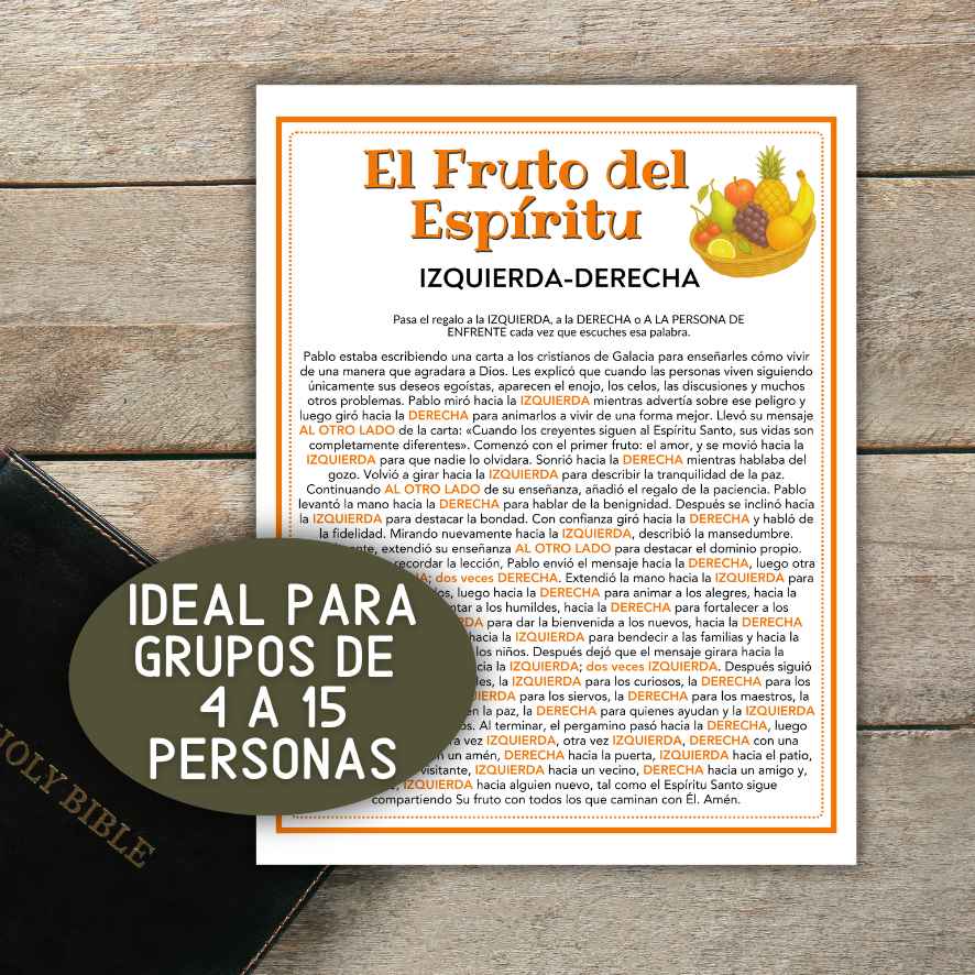 juego izquierda derecha bíblico
