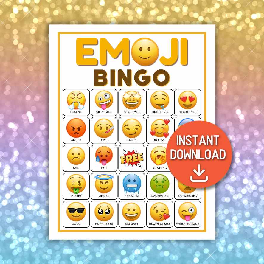 emoji bingo cards

