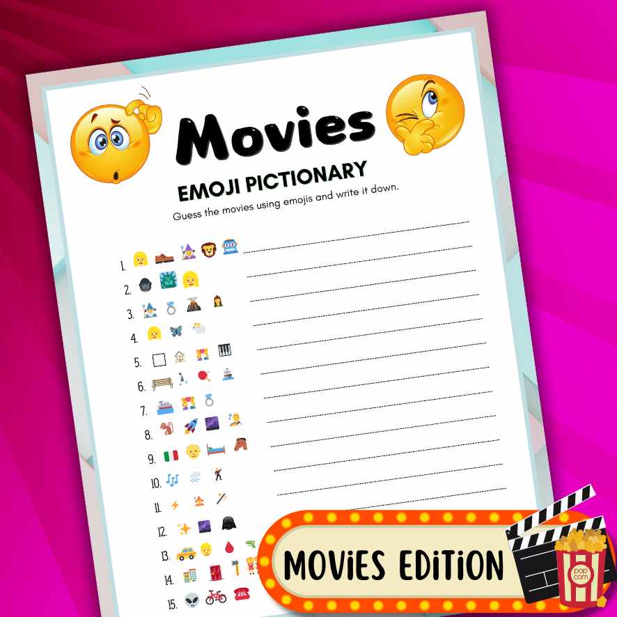 EMOJI GAME MOVIE PRINTABLE – The Game Room