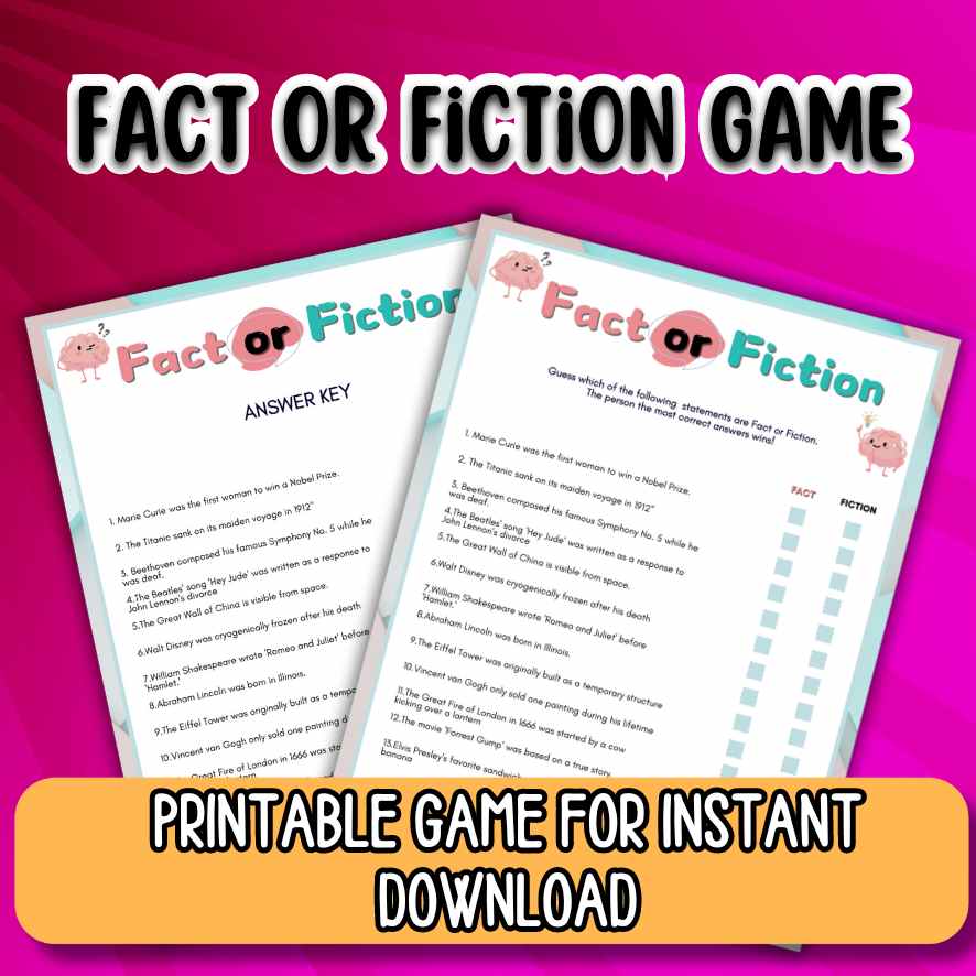 printable fact or fiction for family reunion