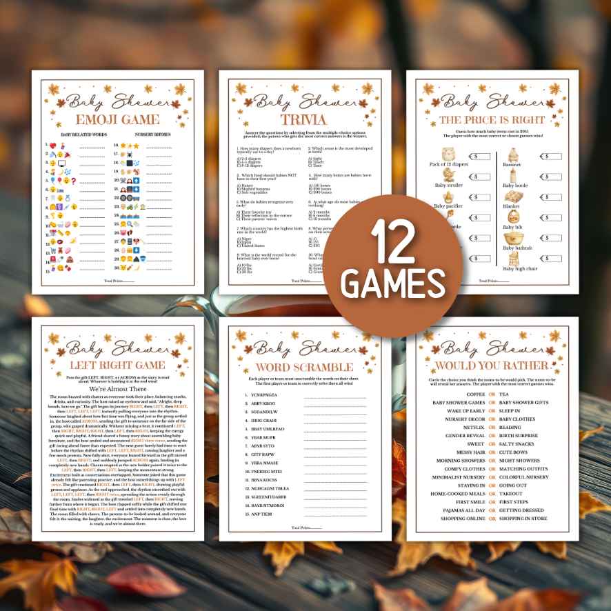 gender neutral baby shower games