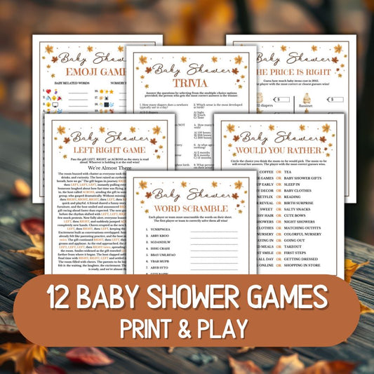 fall baby shower games