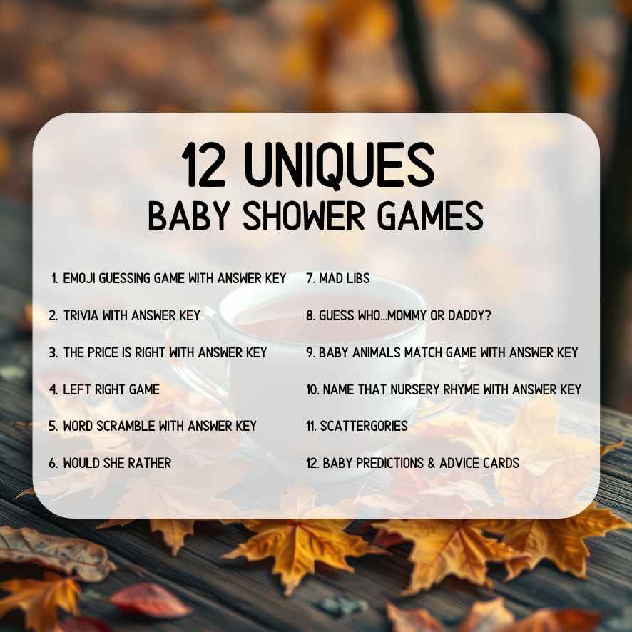 baby shower party games