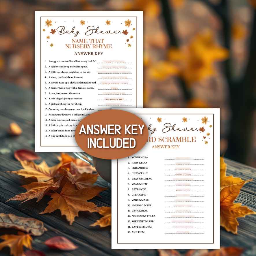 baby shower games printable
