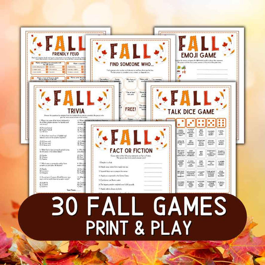 fall party games bundle

