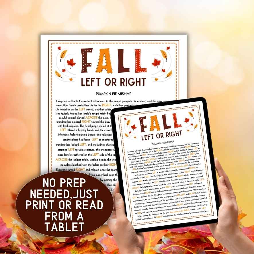 Fall left right storytelling