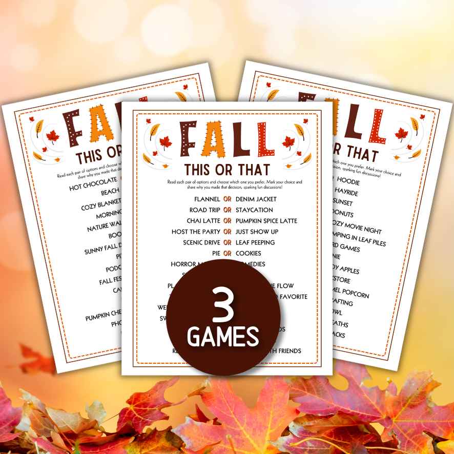 fall this or that game printable