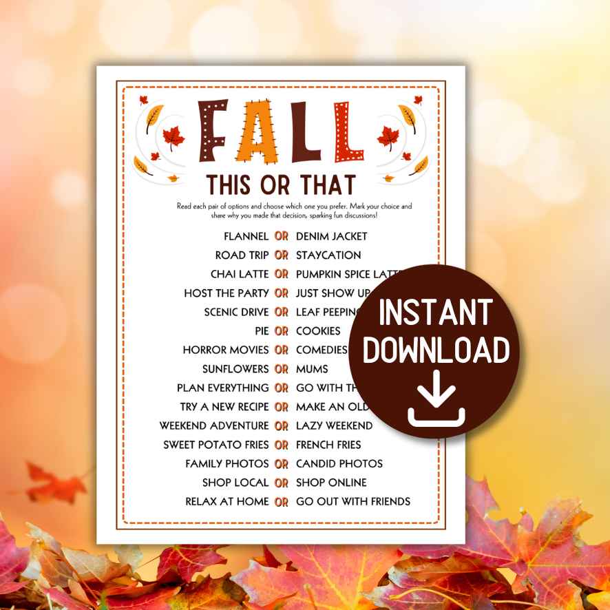autumn icebreaker game