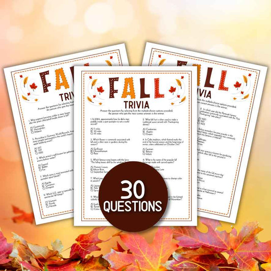 fall trivia game printable