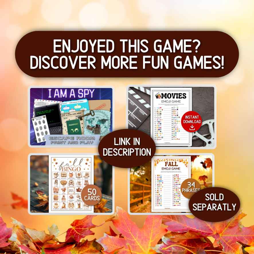 fall trivia game printable