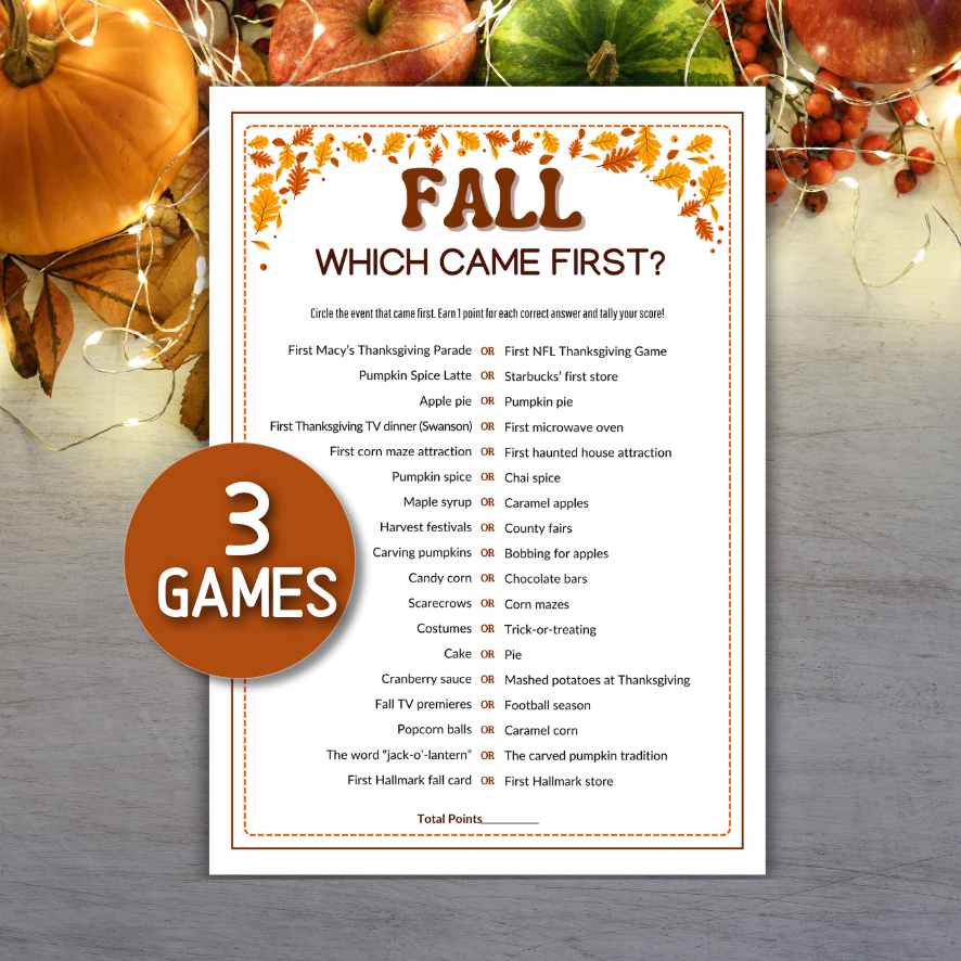 fall which came first game

